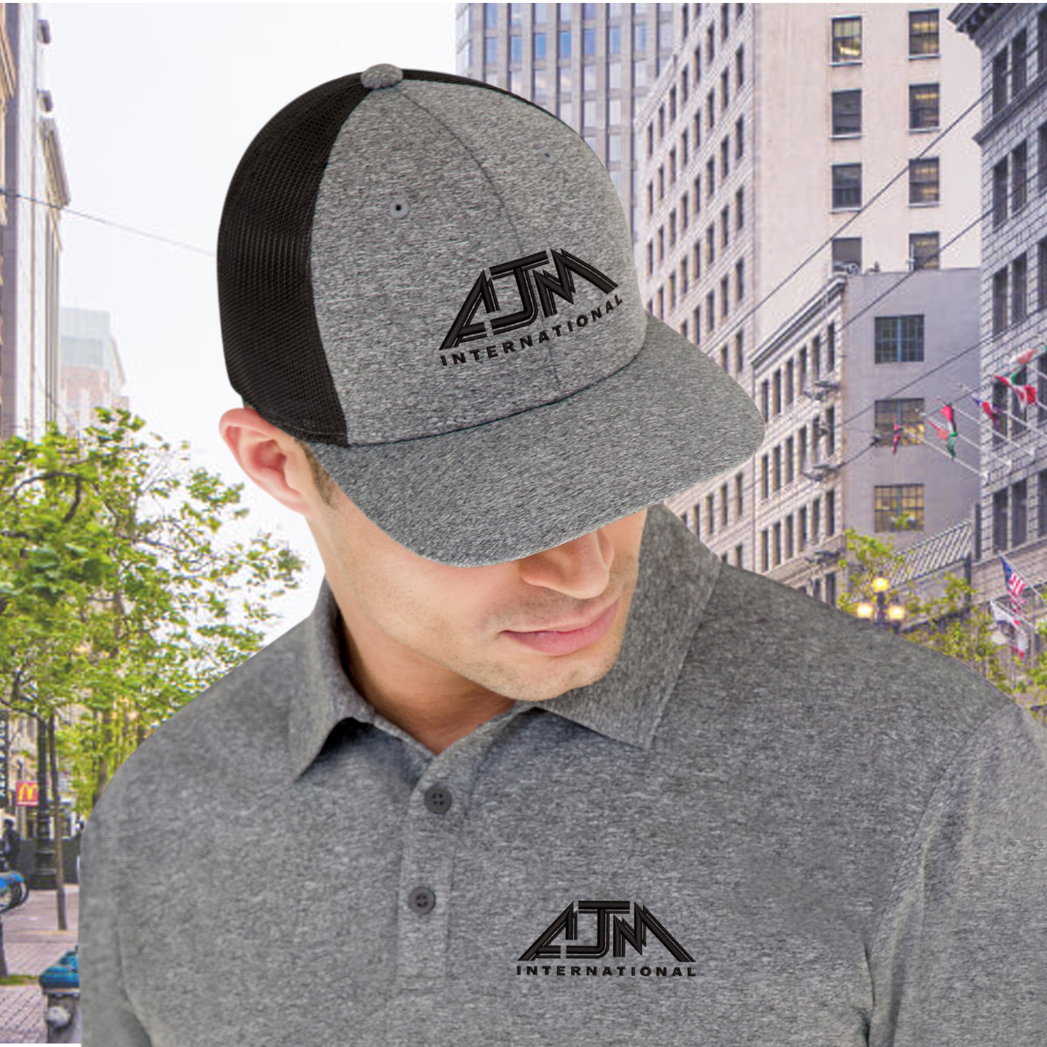 6 Panel Constructed Pro-Round (Mesh Back) Cap — AJM 8H018M - Image 2