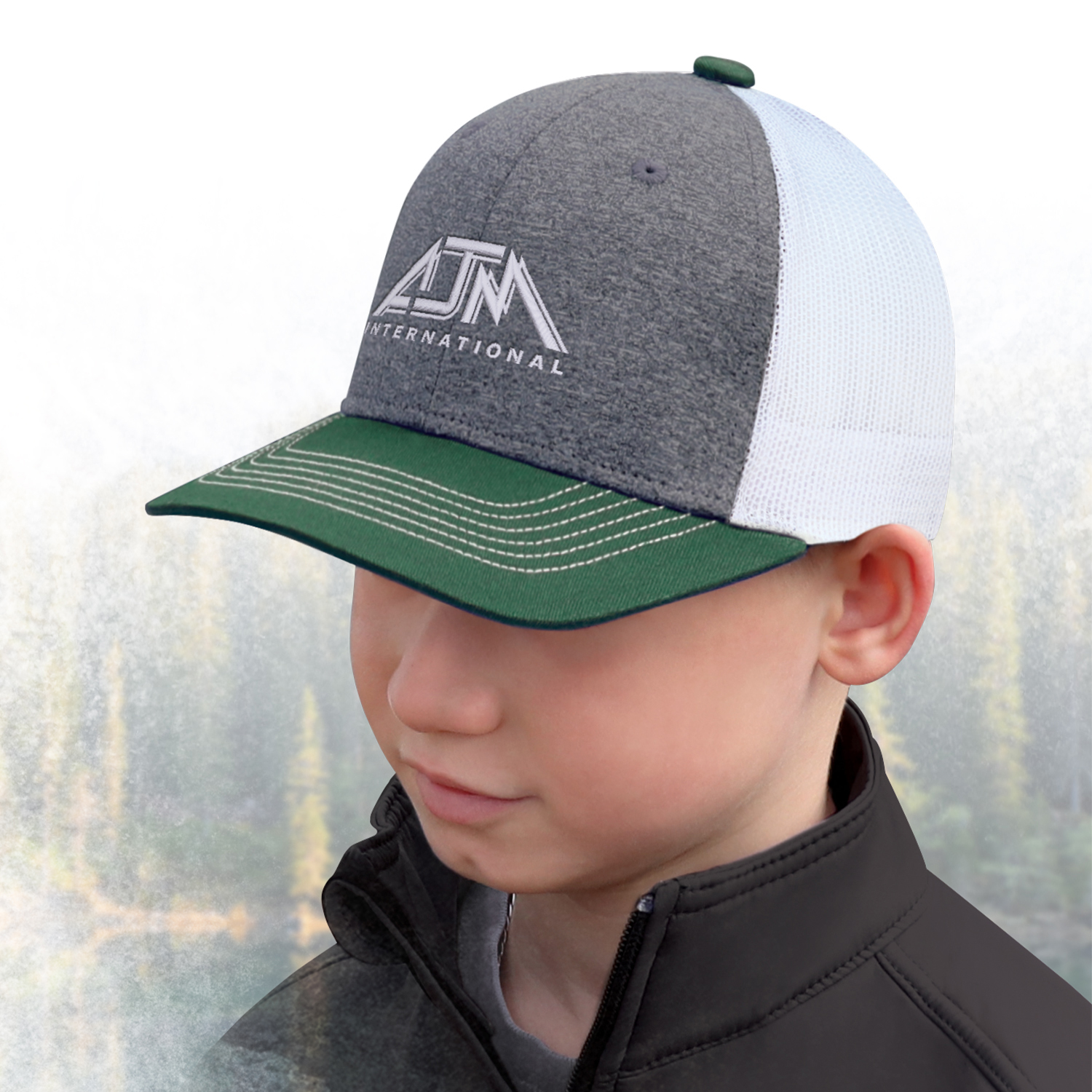 6 Panel Constructed Pro-Round (Mesh Back, Youth) Cap — AJM 8J016B - Image 6