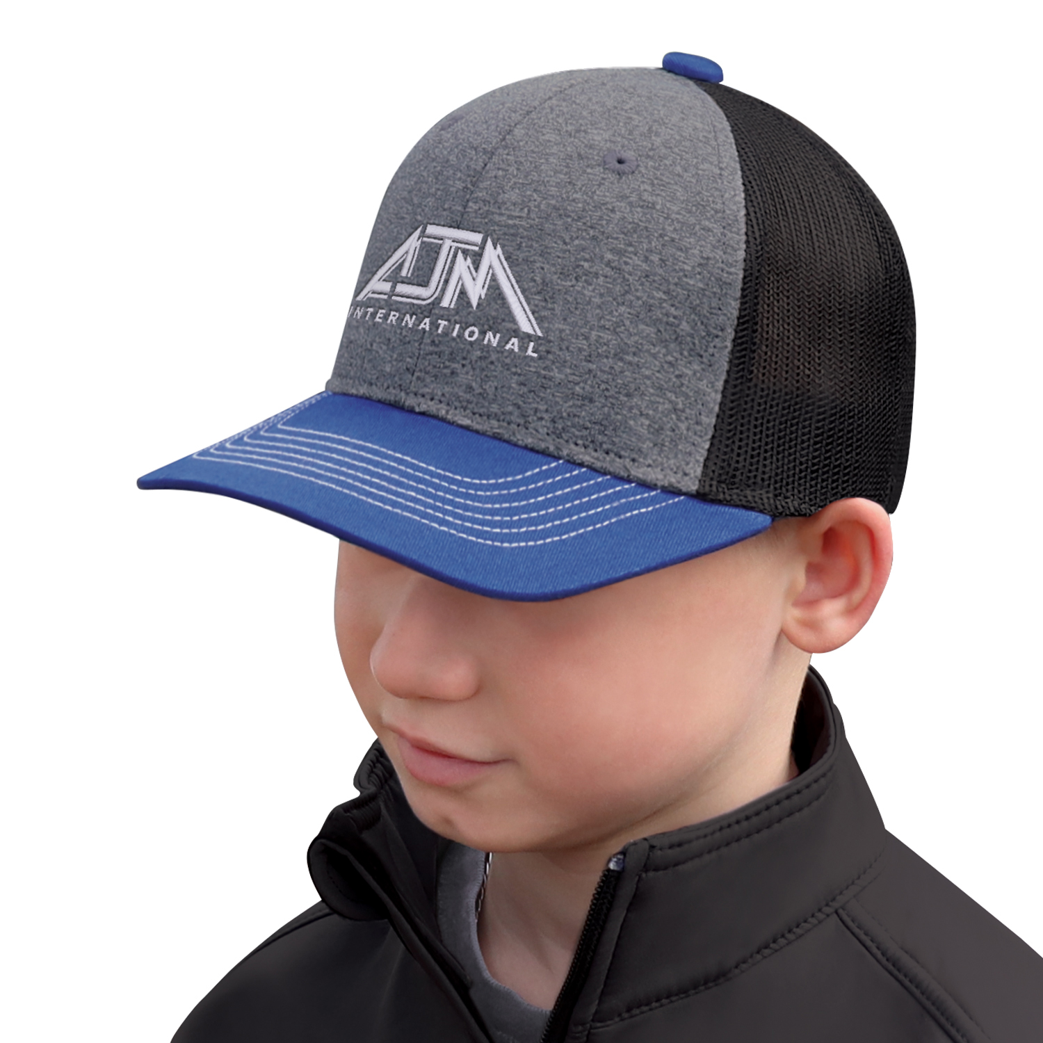 6 Panel Constructed Pro-Round (Mesh Back, Youth) Cap — AJM 8J016B - Image 7