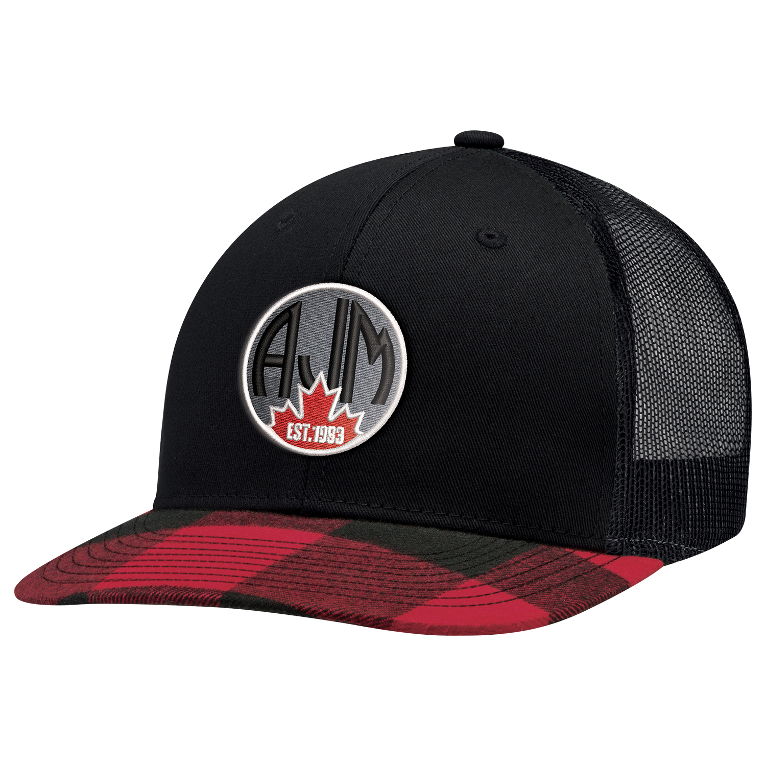 6 Panel Constructed Pro-Round (Lumberjack, Mesh Back) Cap — AJM 8M015M