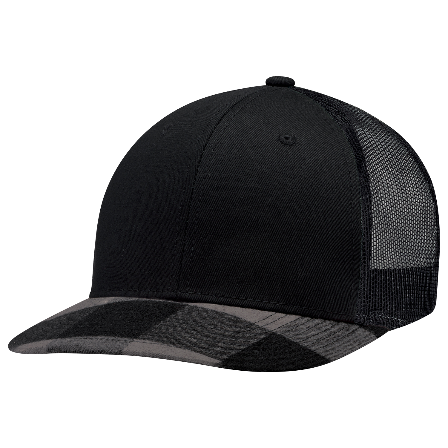 6 Panel Constructed Pro-Round (Lumberjack, Mesh Back) Cap — AJM 8M015M - Image 8