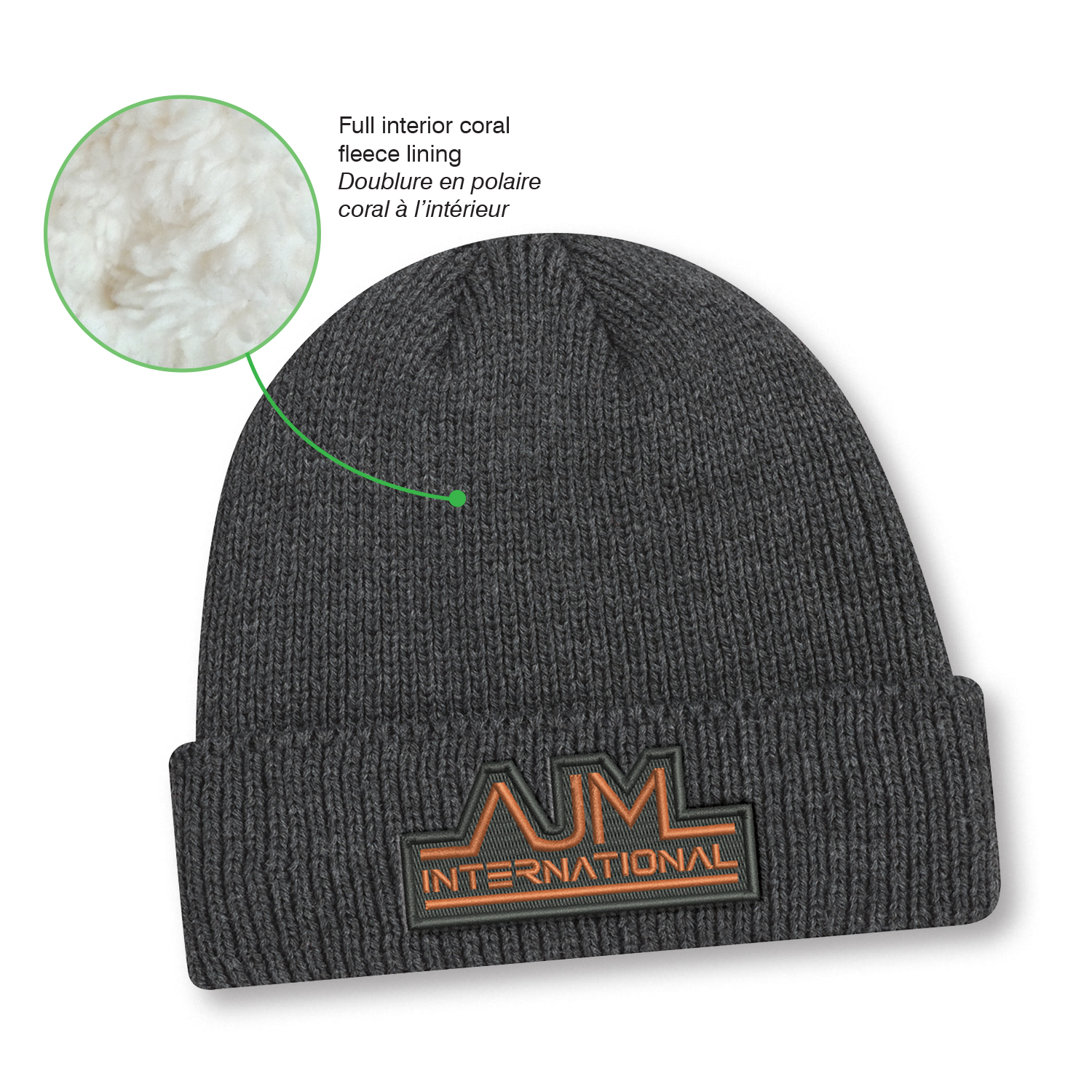 Cuff Toque — Rib knit — AJM 9D230M - Image 6