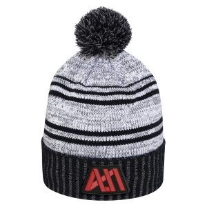Cuff Toque (Pom Pom 8cm) — Marl jersey knit/Cable rib knit — AJM 9G087M