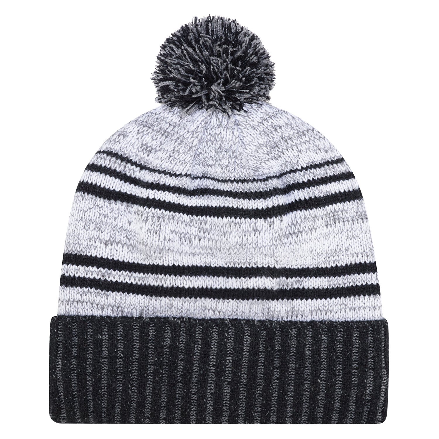 Cuff Toque (Pom Pom 8cm) — Marl jersey knit/Cable rib knit — AJM 9G087M - Image 6