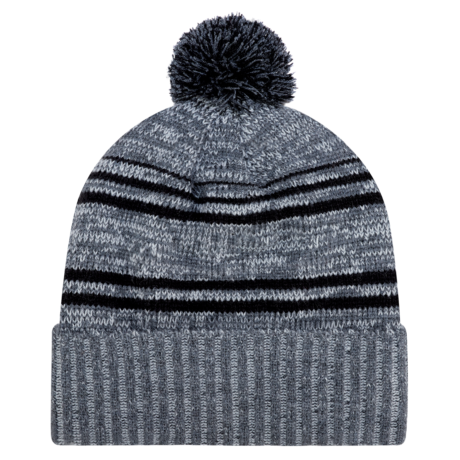 Cuff Toque (Pom Pom 8cm) — Marl jersey knit/Cable rib knit — AJM 9G087M - Image 7