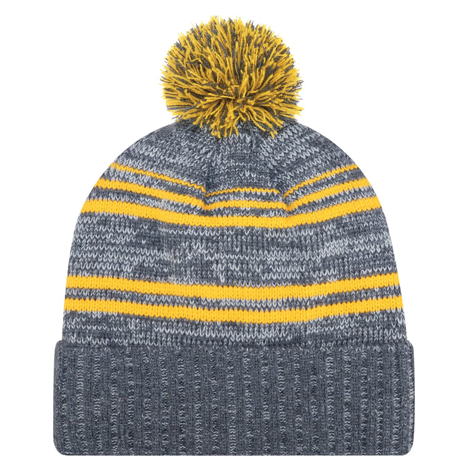 Cuff Toque (Pom Pom 8cm) — Marl jersey knit/Cable rib knit — AJM 9G087M - Image 8