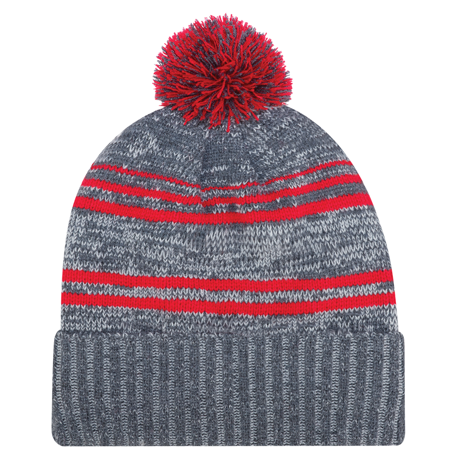Cuff Toque (Pom Pom 8cm) — Marl jersey knit/Cable rib knit — AJM 9G087M - Image 9