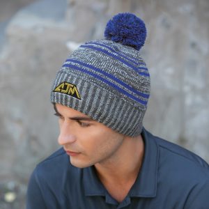 Alternative view of Cuff Toque (Pom Pom 8cm) — Marl jersey knit/Cable rib knit — AJM 9G087M