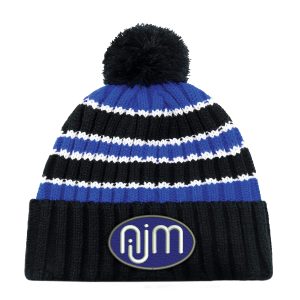 Cuff Toque (Pom Pom 8cm) — Stripe chunky knit — AJM 9I258M