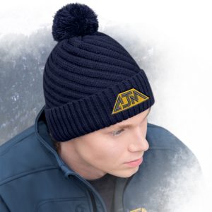 Alternative view of Cuff Toque (Pom Pom 8cm) — Jacquard cable knit — AJM 9J210M