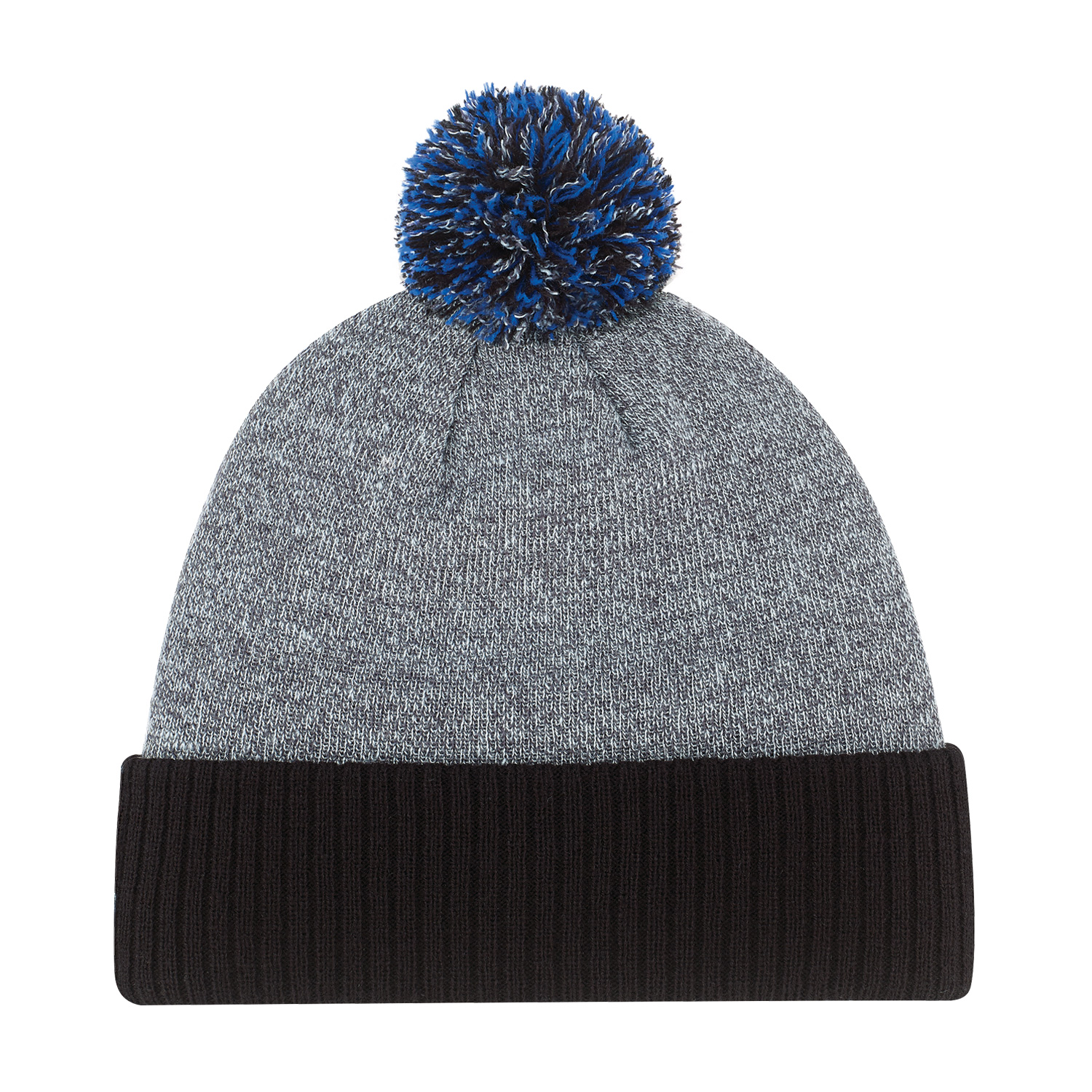Cuff Toque (Pom Pom 8cm) — Heather knit/Cable rib knit — AJM 9P184M - Image 7