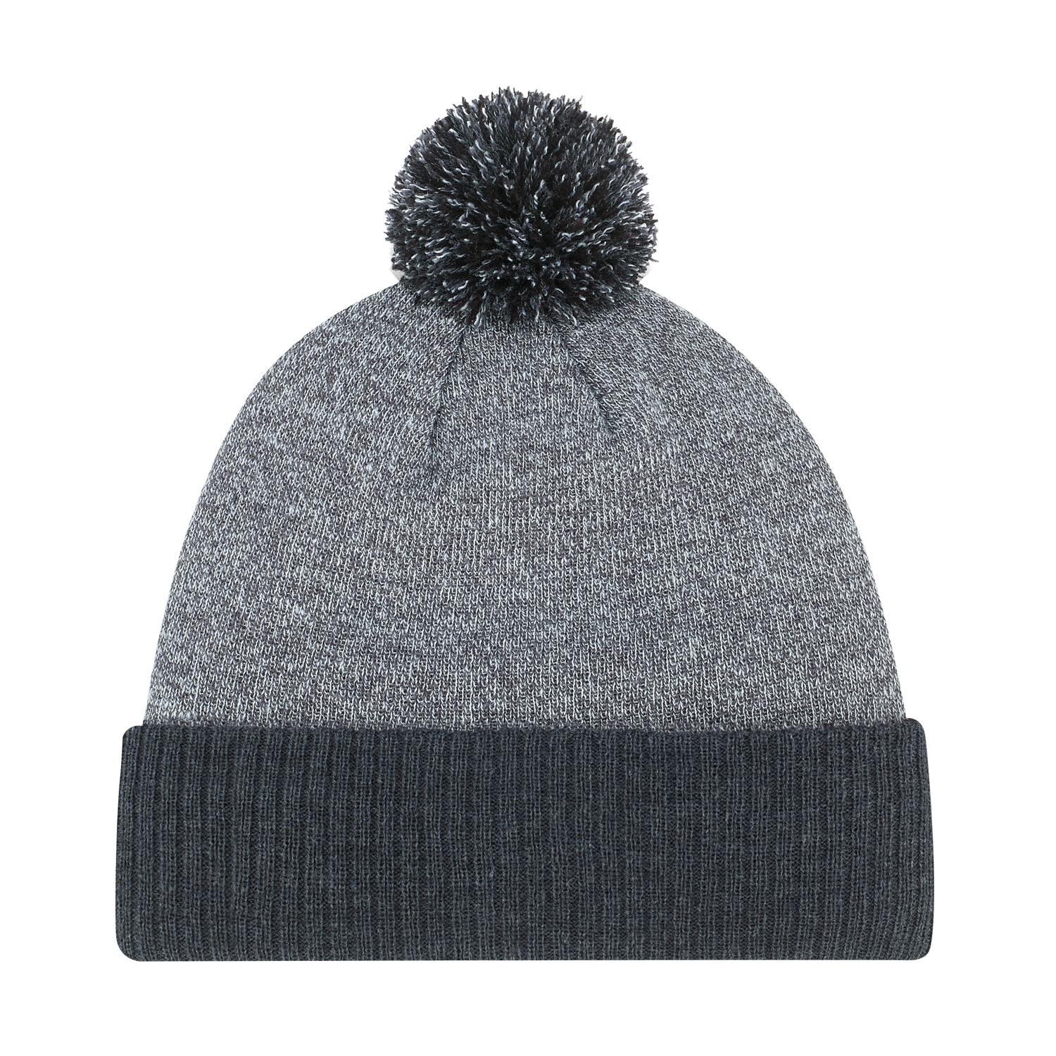 Cuff Toque (Pom Pom 8cm) — Heather knit/Cable rib knit — AJM 9P184M - Image 8