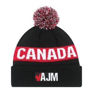 Cuff Toque (Canada, Pom Pom 8cm) — Jacquard knit — AJM 9R215M