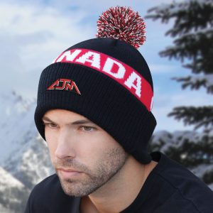 Alternative view of Cuff Toque (Canada, Pom Pom 8cm) — Jacquard knit — AJM 9R215M