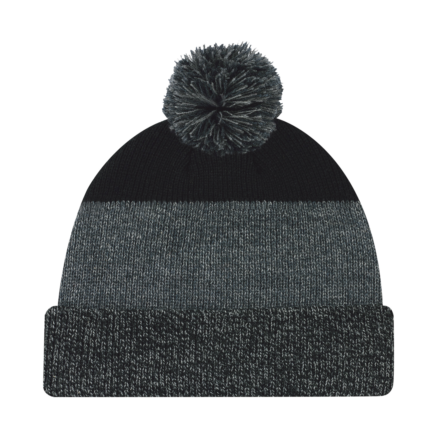 Cuff Toque (Pom Pom 8cm) — Marl rib knit — AJM 9T066M - Image 3