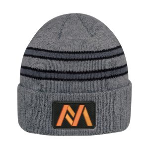 Cuff Toque — Stripe rib knit/Cable rib knit — AJM 9W198M