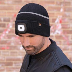 Alternative view of Cuff Toque with LED Light (Reflective, Safety) — Rib knit — AJM 9X190M