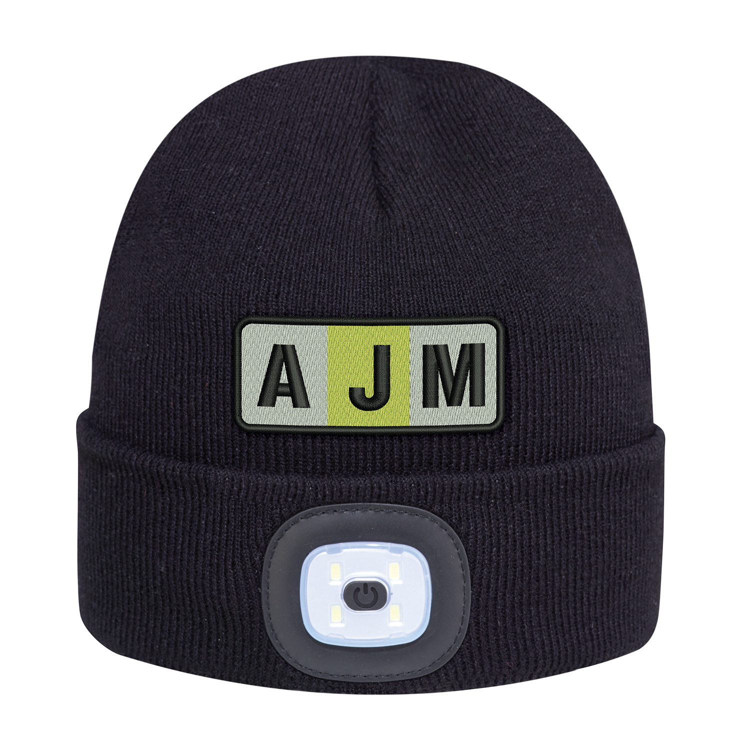 Cuff Toque with LED Light — Rib knit — AJM 9X539M