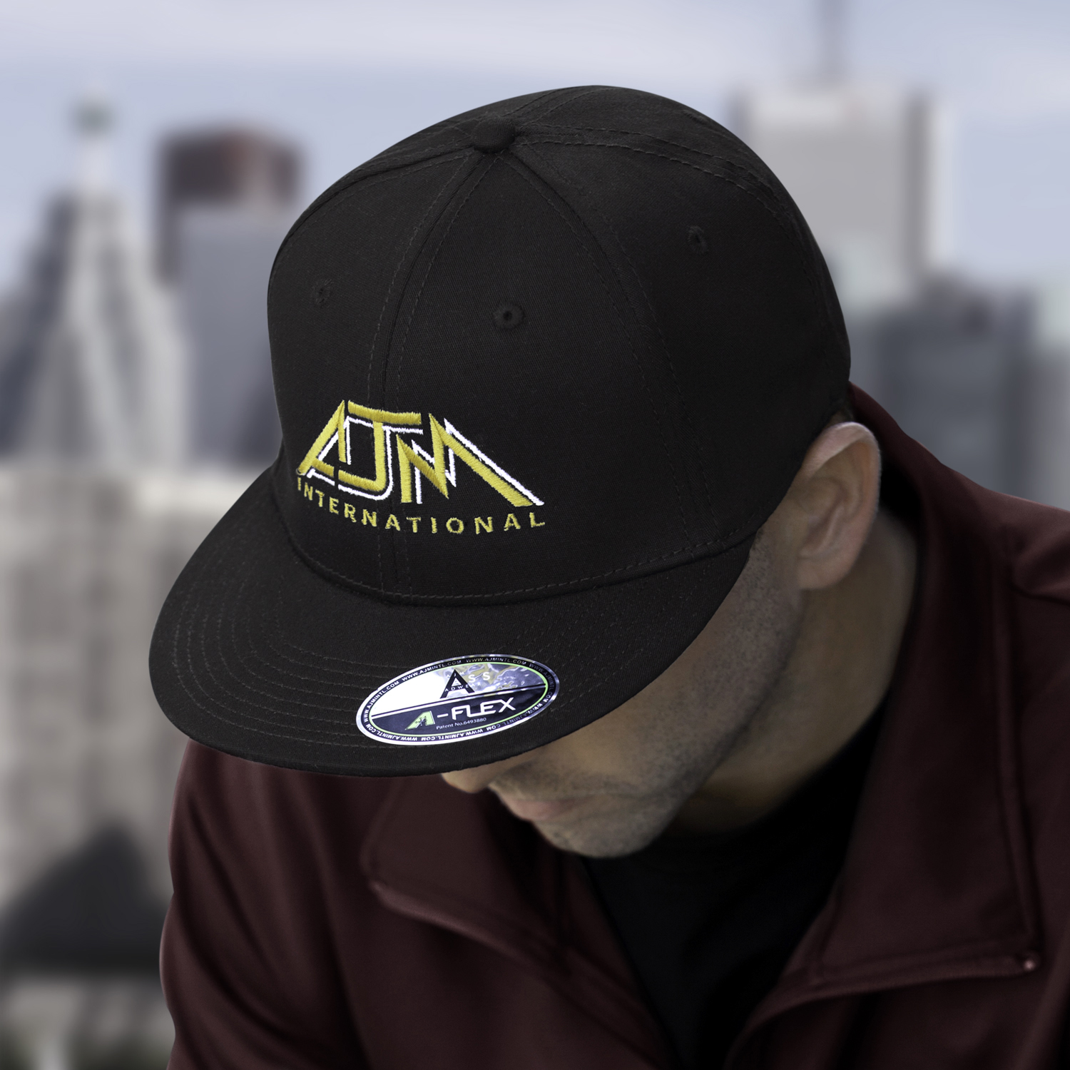 6 Panel Constructed Flat Peak (A-Class, A-Flex) Cap — AJM AC5900 - Image 2