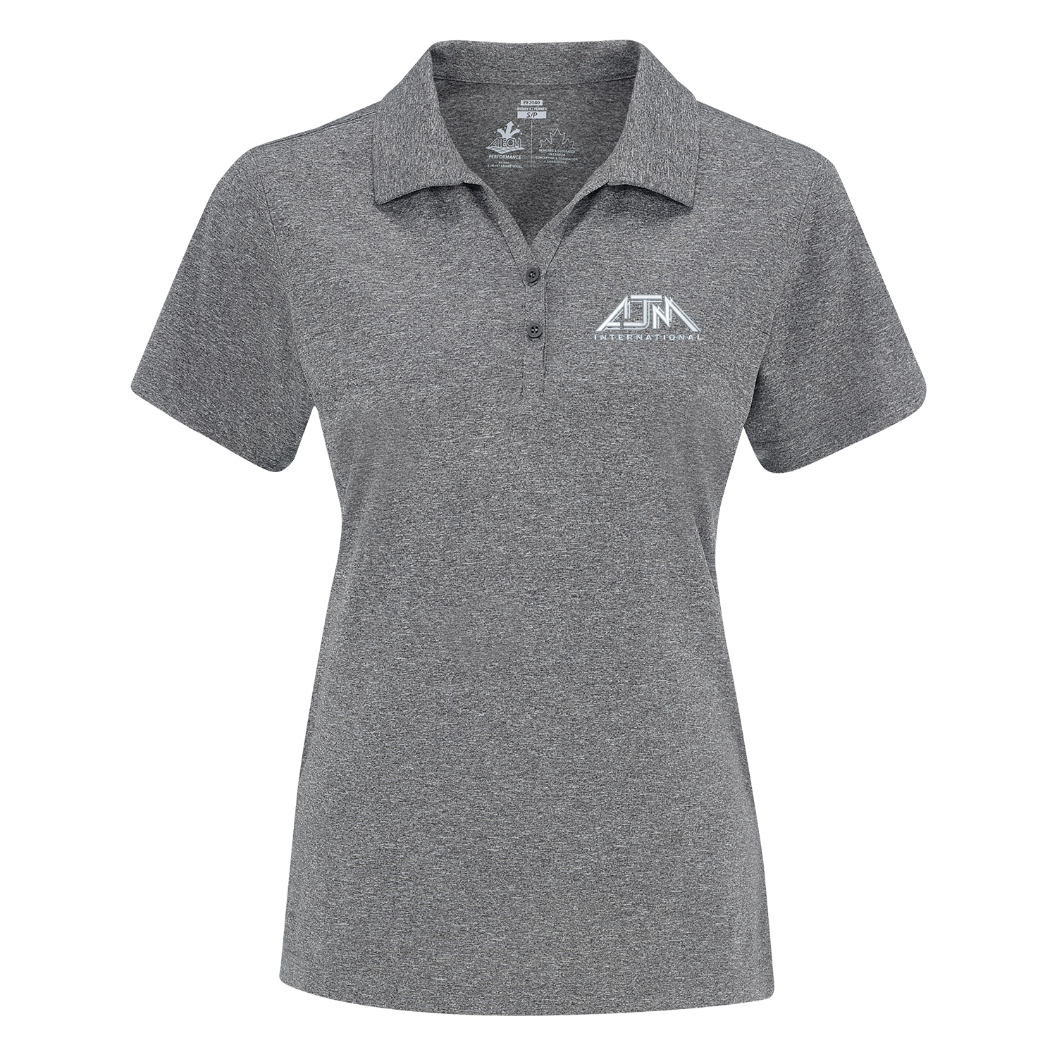 Women's Performance Heather Polo — AJM PF2040