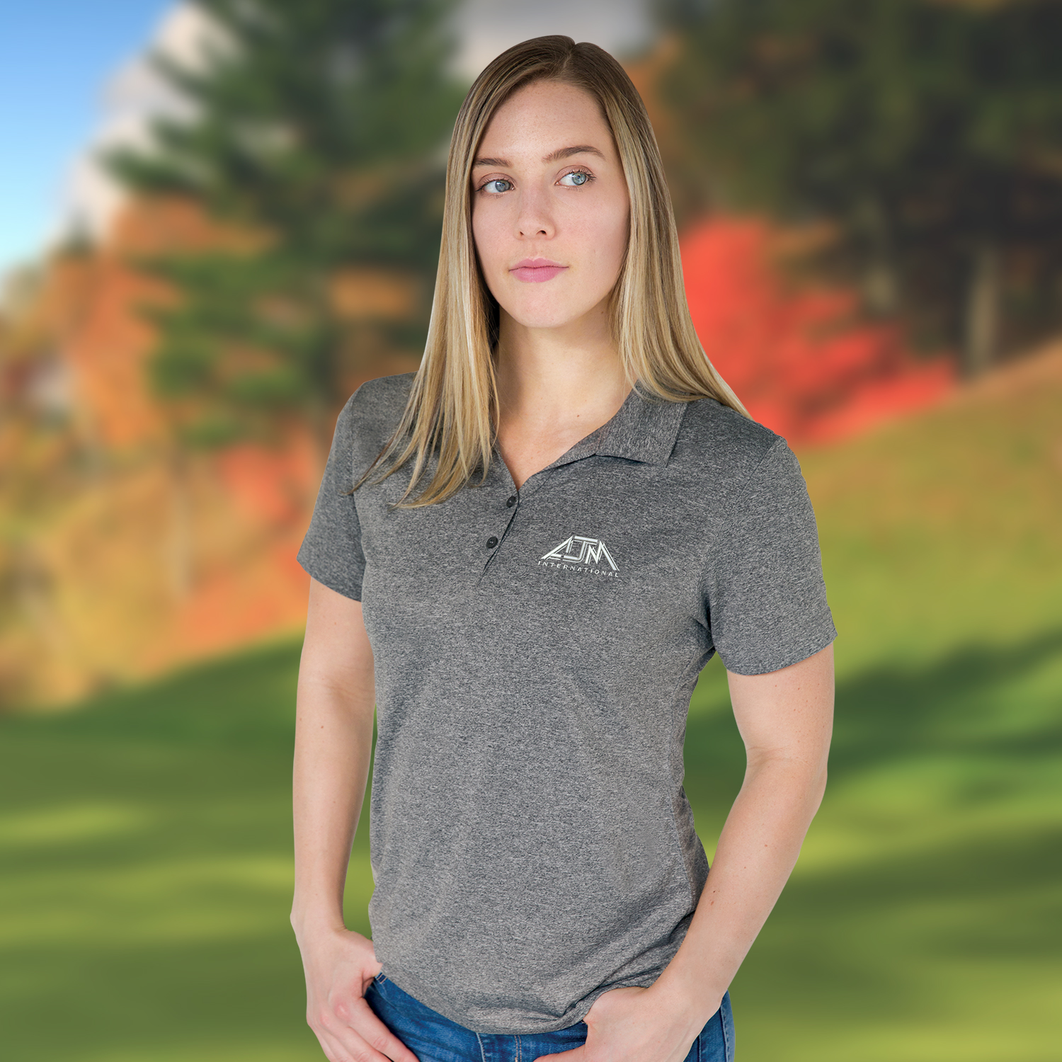 Women's Performance Heather Polo — AJM PF2040 - Image 5