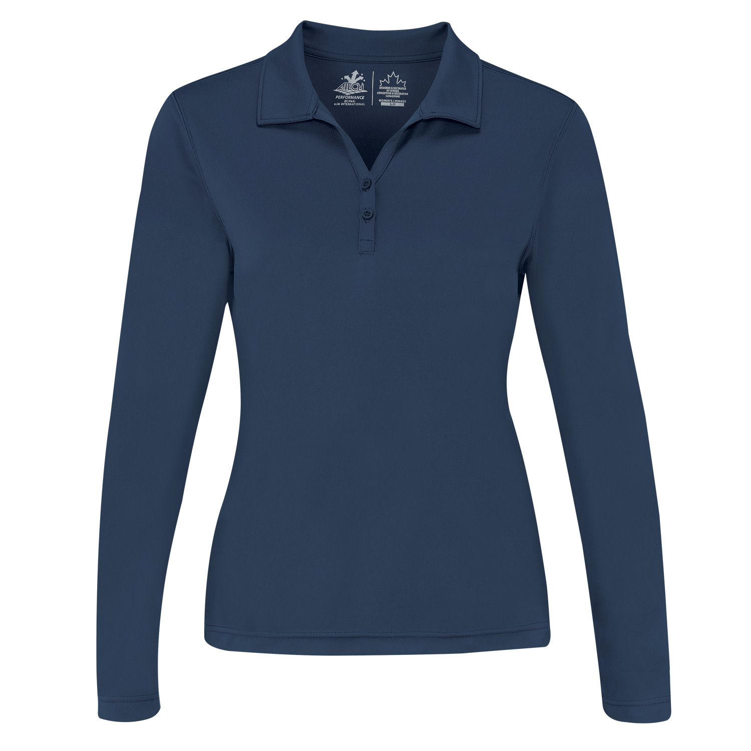 Women's Performance Long Sleeve Polo — AJM PF2900 - Image 8