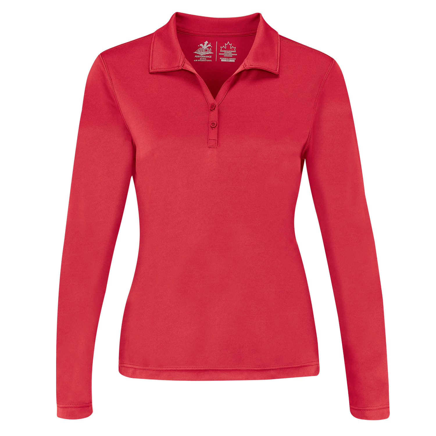 Women's Performance Long Sleeve Polo — AJM PF2900 - Image 10