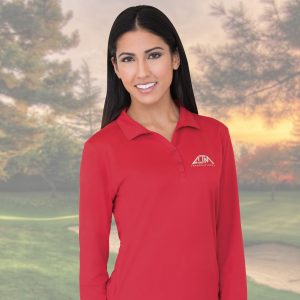Alternative view of Women's Performance Long Sleeve Polo — AJM PF2900