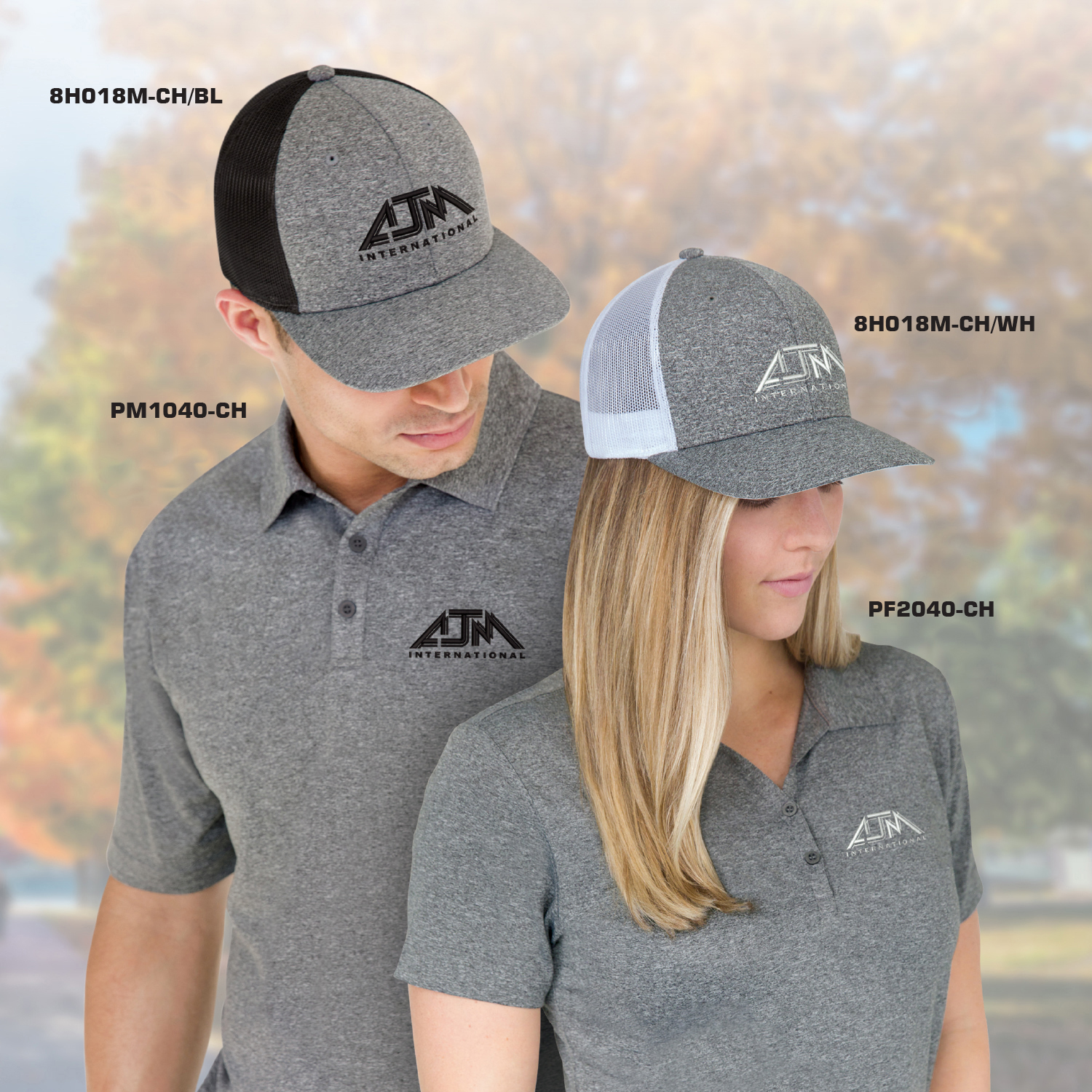 Performance Heather Polo — AJM PM1040 - Image 4