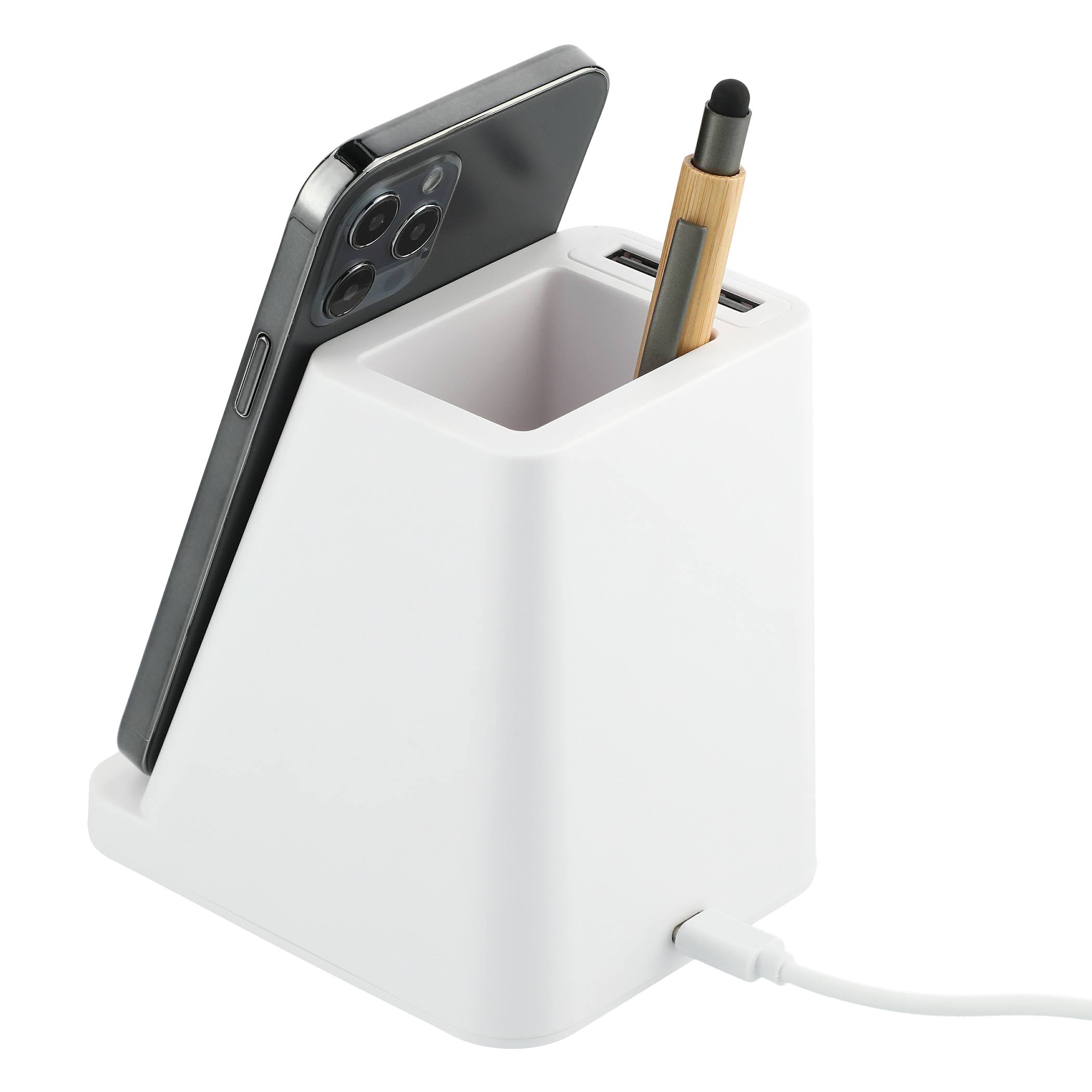 Wireless Charging Pen Holder w/ Dual Outputs - Image 3
