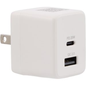 Alternative view of ETL Listed 20W Dual USB-A and C Wall Charger