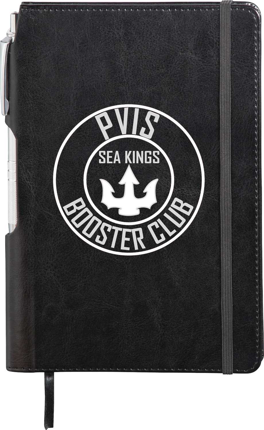 6" x 8.5" FSC® Mix Viola Bound Notebook with Pen - Image 4
