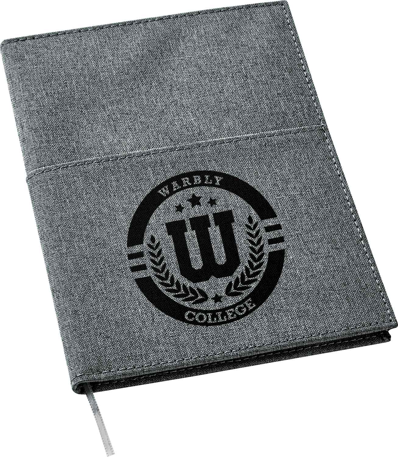5"x 7" FSC® Mix Canvas Pocket Refillable Notebook - Image 4