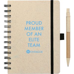 5" x 7" FSC® Mix Wheat Straw Notebook with Pen