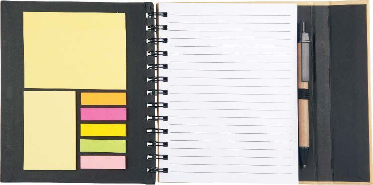6.5" x 7" FSC® Mix Lock-it Spiral Notebook - Image 2