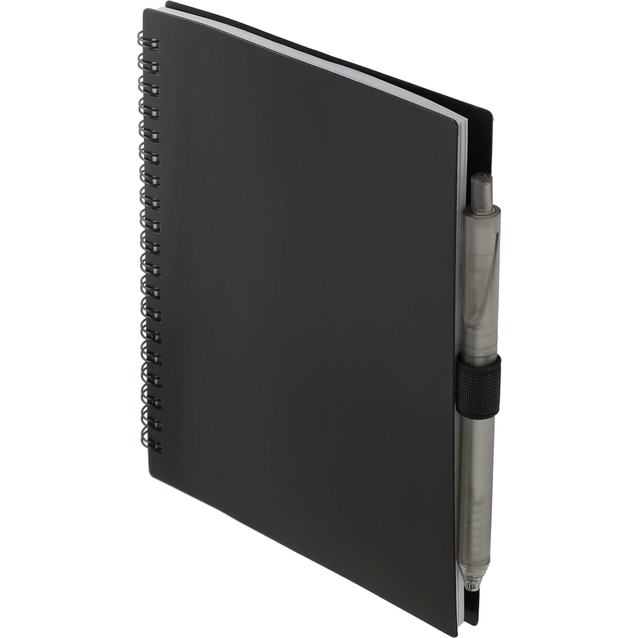 5.5” x 7” FSC® Recycled Spiral Notebook w/ RPET Pen - Image 3