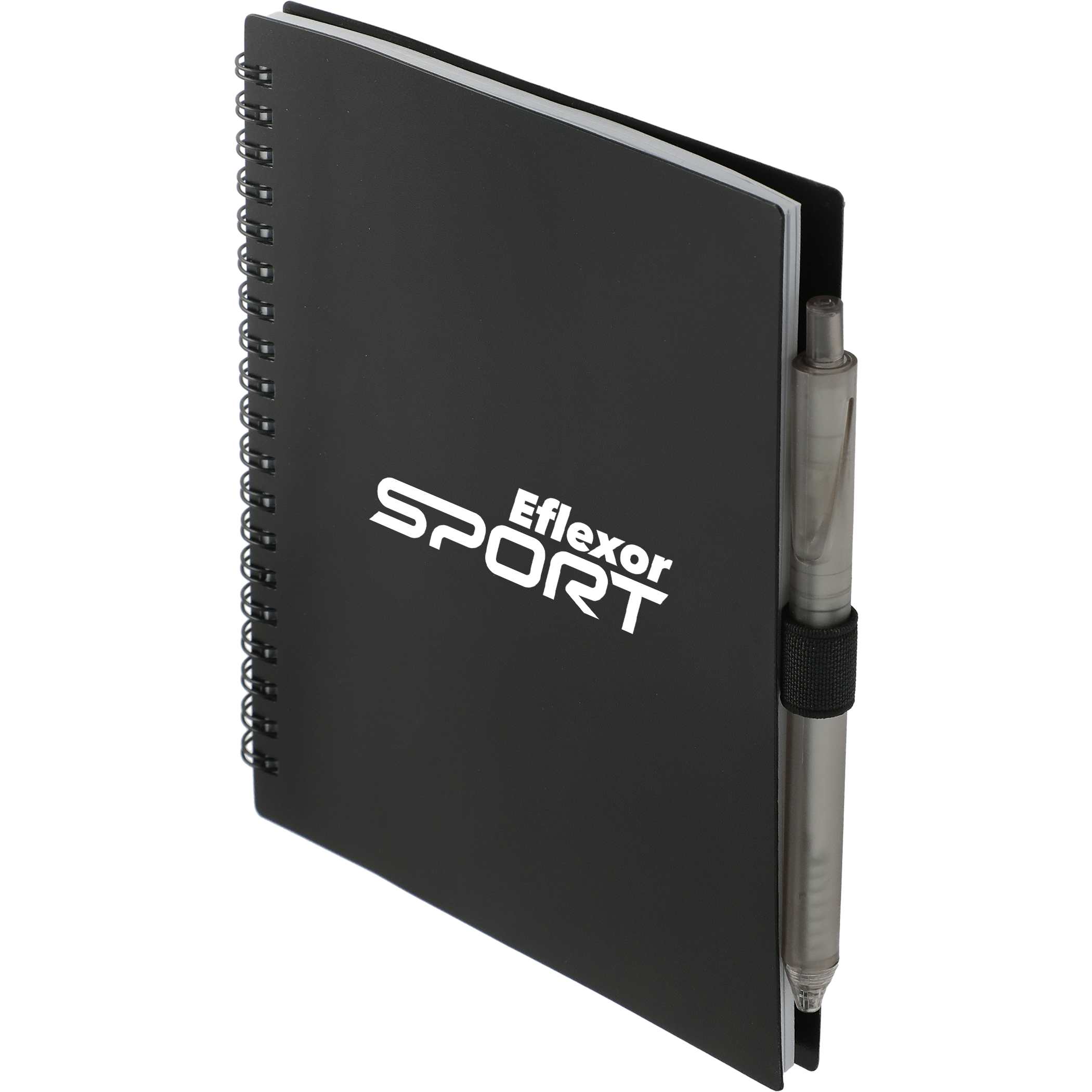 5.5” x 7” FSC® Recycled Spiral Notebook w/ RPET Pen - Image 6