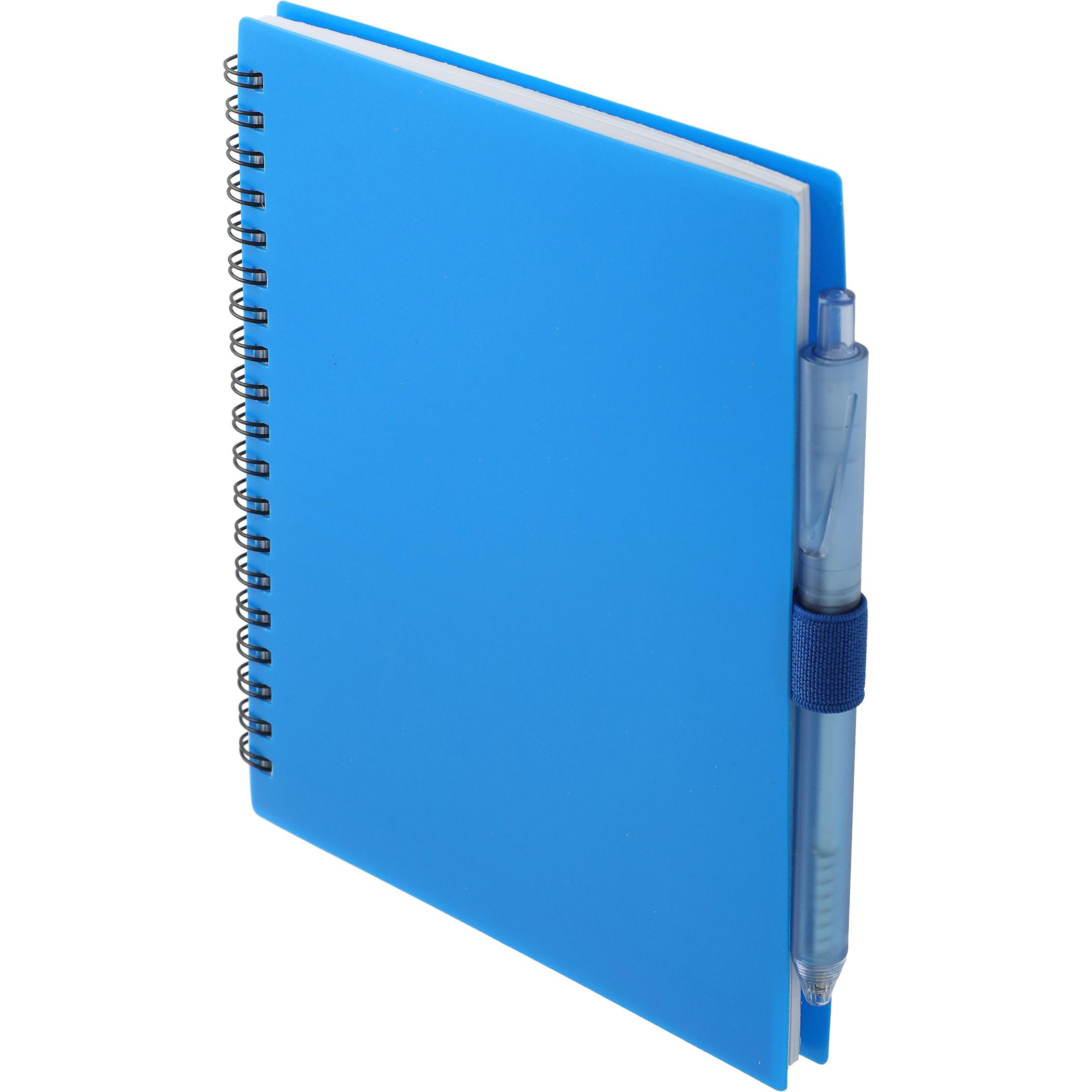 5.5” x 7” FSC® Recycled Spiral Notebook w/ RPET Pen - Image 9