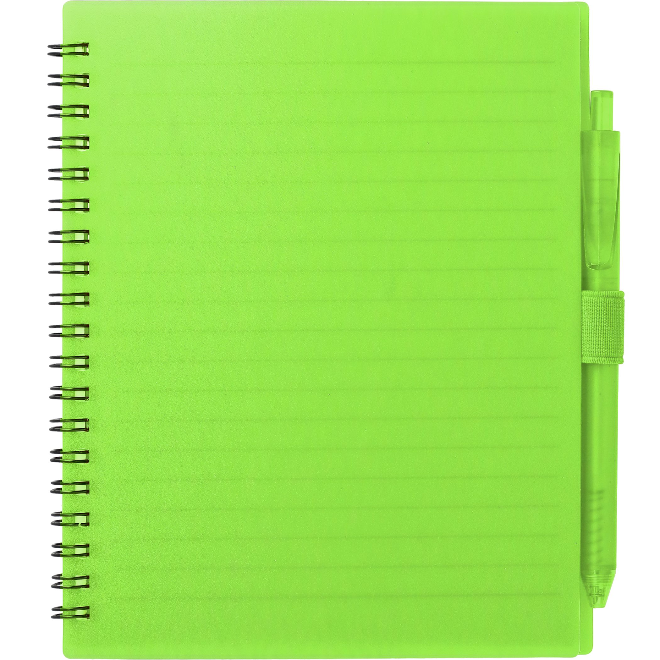 5.5” x 7” FSC® Recycled Spiral Notebook w/ RPET Pen - Image 16