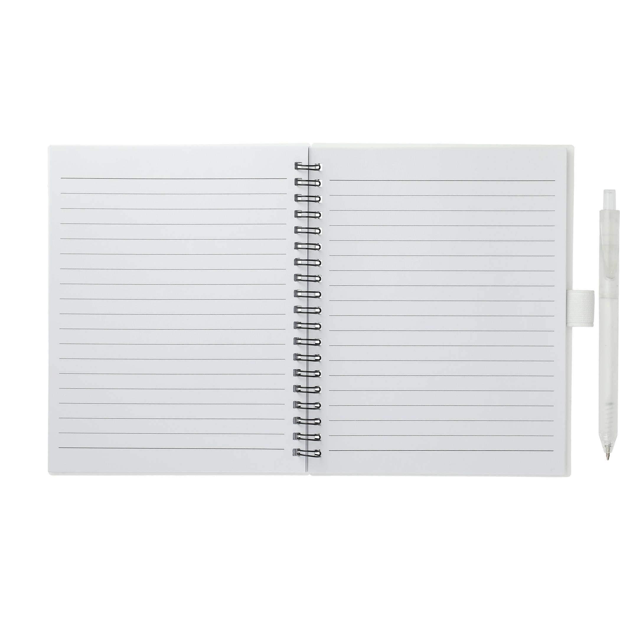 5.5” x 7” FSC® Recycled Spiral Notebook w/ RPET Pen - Image 31