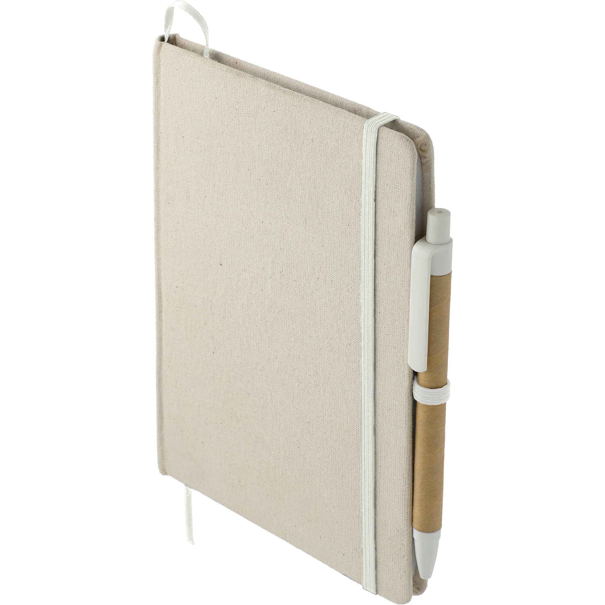5" x 7" Organic Cotton Bound Notebook w/Pen - Image 3