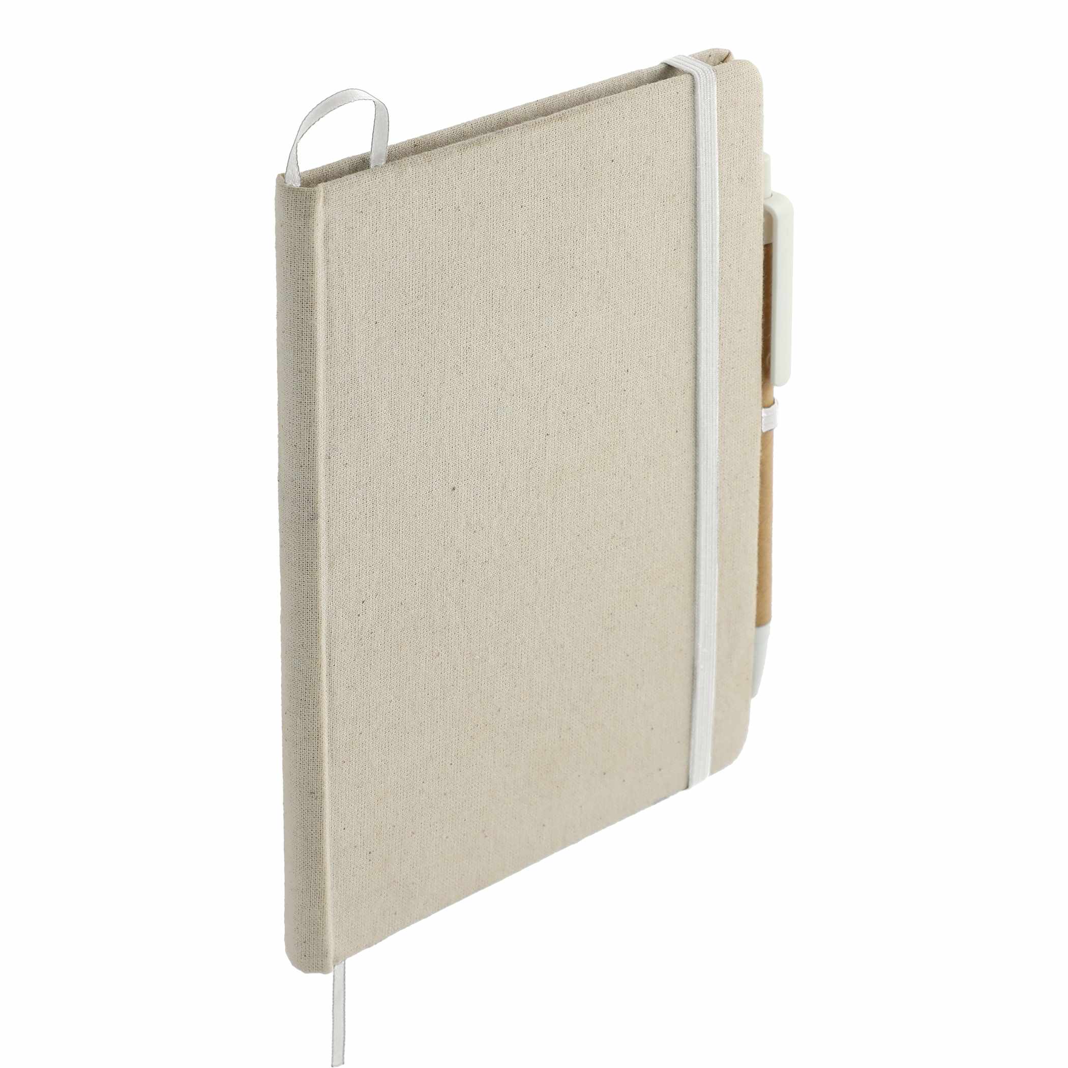 5" x 7" Organic Cotton Bound Notebook w/Pen - Image 4