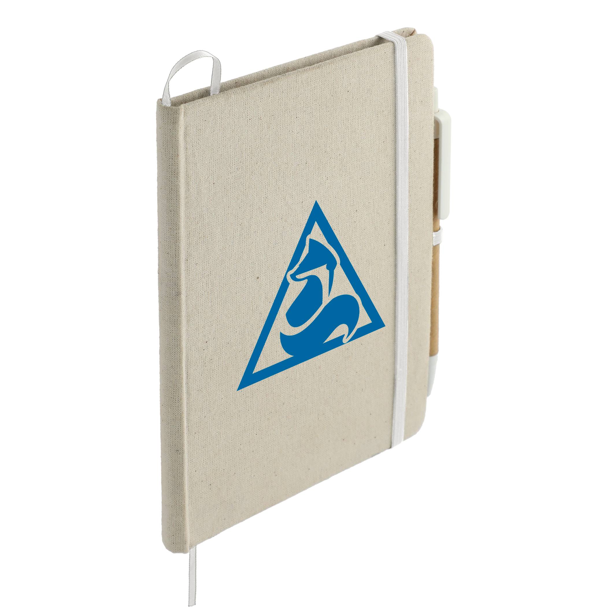 5" x 7" Organic Cotton Bound Notebook w/Pen - Image 7